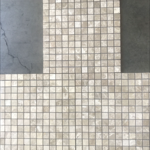 Emperador Light Square Polished Marble Mosaic