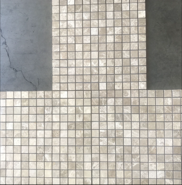 Emperador Light Square Polished Marble Mosaic