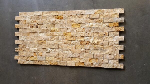 Golden Sienna Mosaic Yellow Splift-Face Travertine 7