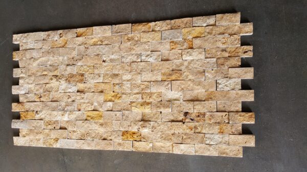 Golden Sienna Mosaic Yellow Splift-Face Travertine 8