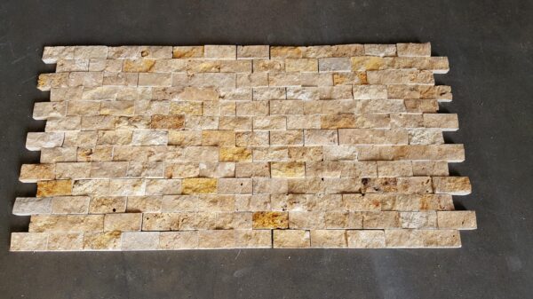 Golden Sienna Mosaic Yellow Splift-Face Travertine 9