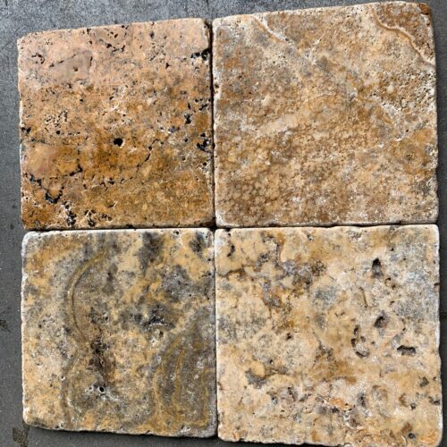 Scabos 6x6 Tumbled Travertine Tile 0