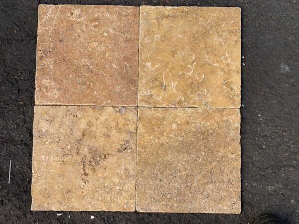 Golden Sienna Tumbled 12x12 Travertine Tile 1