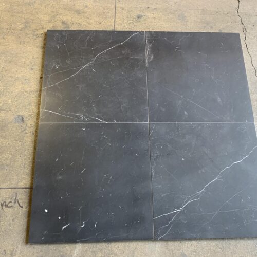 Nero Marquina 12x12 Black Honed Marble Tile 0