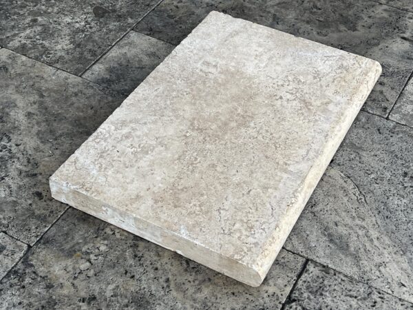 Walnut 16x24 Bullnose Tumbled Travertine Pool Coping 7