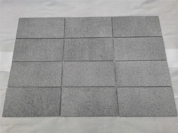 Black Basalt Scratched (Combed) 12x24 Tile 2