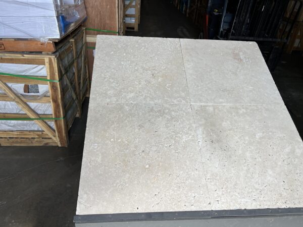 Ivory 24x24 Tumbled Travertine Tile 6