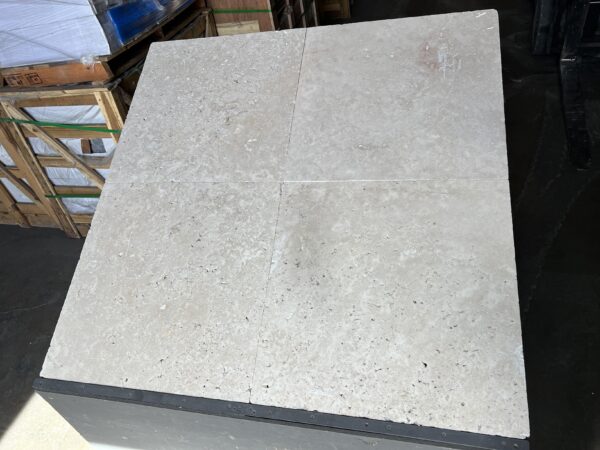 Ivory 24x24 Tumbled Travertine Tile 4