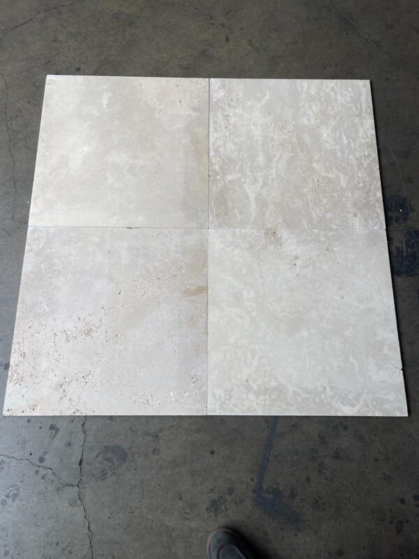 Ivory 24x24 Tumbled Travertine Tile 7