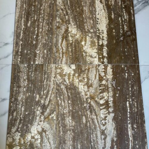 Silver Fantasy 12x24 Filled and Honed Travertine Tile 0