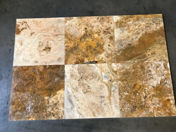 Scabos 18x18 Honed Travertine Tile 1