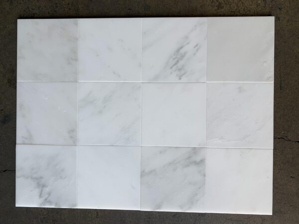 Oriental White 6x6 Honed Marble Tile 4