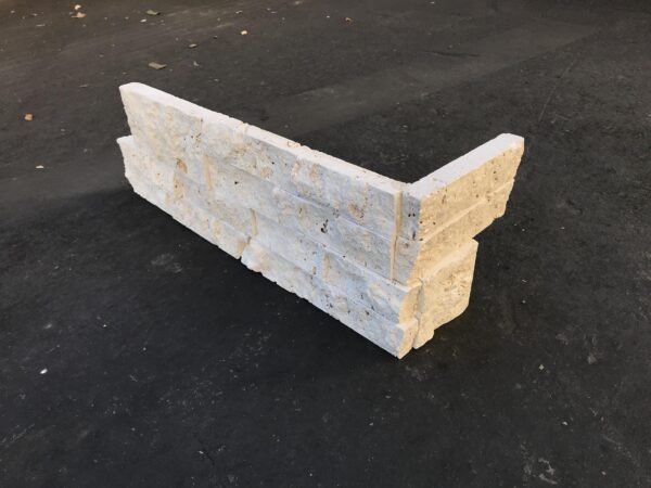 Ivory 6x18x6 Travertine Ledger Corner 0