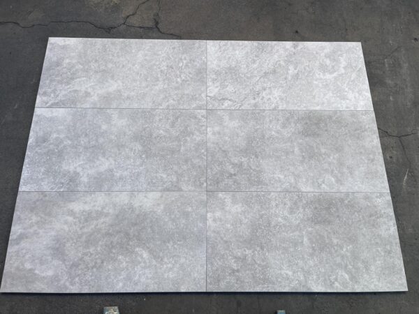 Silver 24x48 Gray Rectangle Natural Porcelain Paver 4