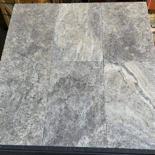 Silver Tumbled 16x24 Travertine Tile 0