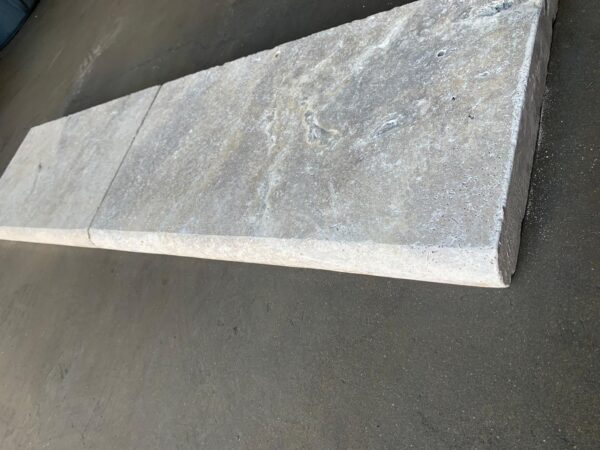 Silver 12x24 Travertine Pool Coping 1