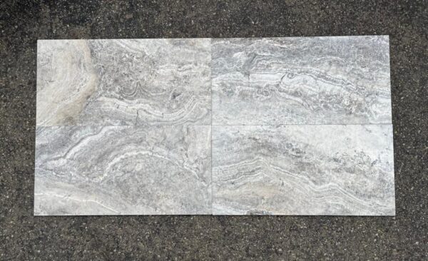 Silver Filled & Honed 12x24 Travertine Tile 3