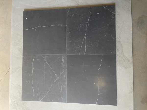 Nero Marquina 18x18 Black Honed Marble Tile 1