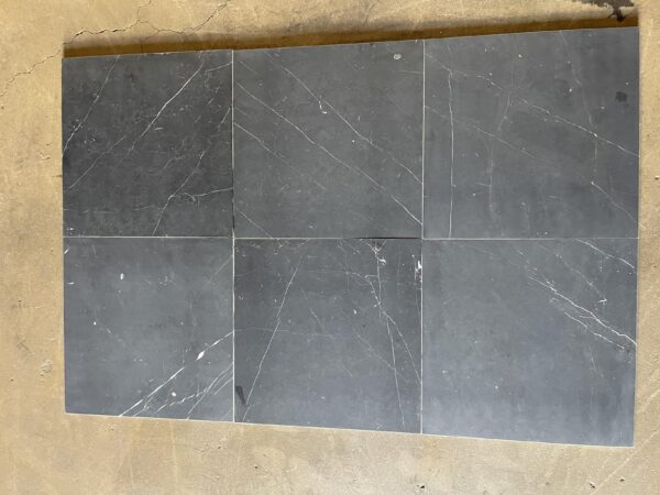 Nero Marquina 18x18 Black Honed Marble Tile 0