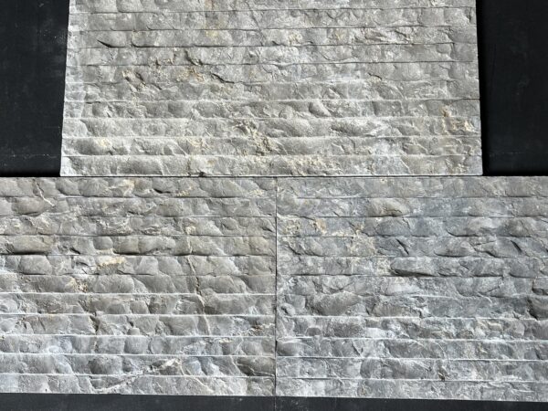 Bardiglio Gray 12x24 Split-Face Raked Marble Veneer 0