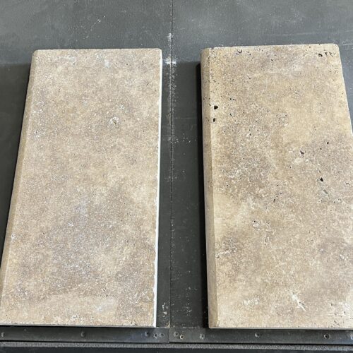 Walnut 12x24 Bullnose Tumbled Travertine Pool Coping