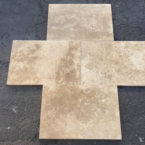 Walnut 16x24 Tumbled Pavers Travertine Paver 0