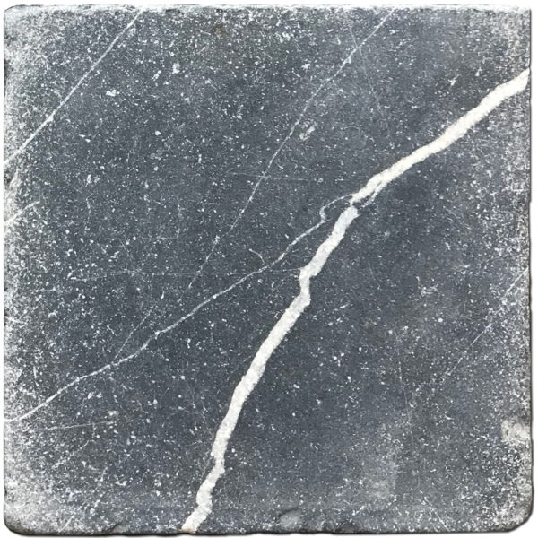 Nero Marquina 6x6 Black Tumbled Marble Tile 1