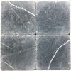 Nero Marquina 6x6 Black Tumbled Marble Tile 0