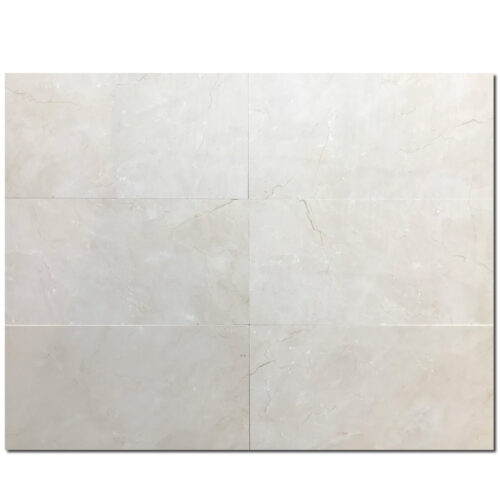 Crema Marfil Classic 12x24 Polished Marble Tile 0