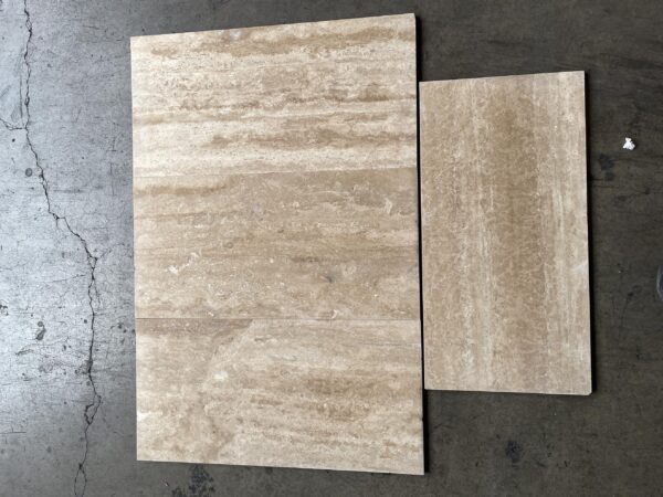 Walnut Vein Cut 12x24 Filled and Honed Travertine Tile 0