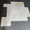 Platinum Light Pattern Tumbled Travertine Paver 0