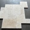 Platinum Light Pattern Tumbled Travertine Paver 1