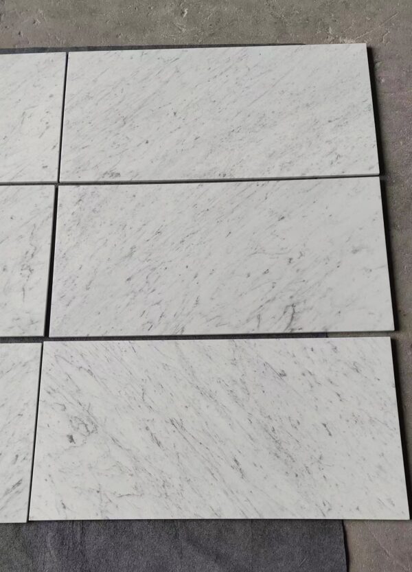 Carrara White Honed 18x36 Marble Tile 0