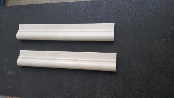 Crema Marfil Chair Rail 1 Step 2x12 Polished Marble Trim 1