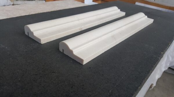Crema Marfil Chair Rail 1 Step 2x12 Polished Marble Trim 3
