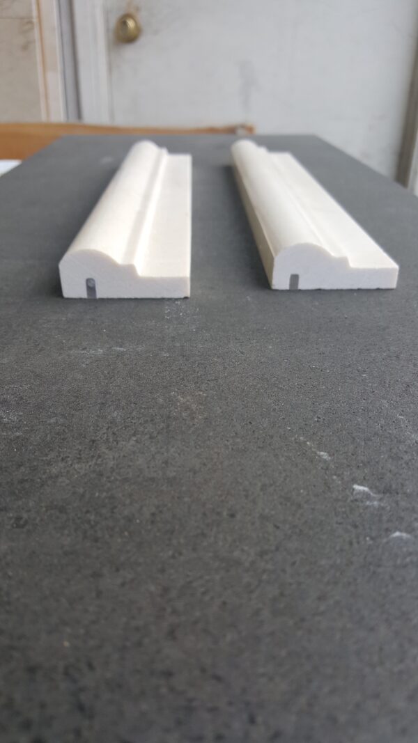 Crema Marfil Chair Rail 1 Step 2x12 Polished Marble Trim 0