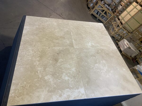 Ivory Cross-Cut 24x24 Honed Travertine Tile 1