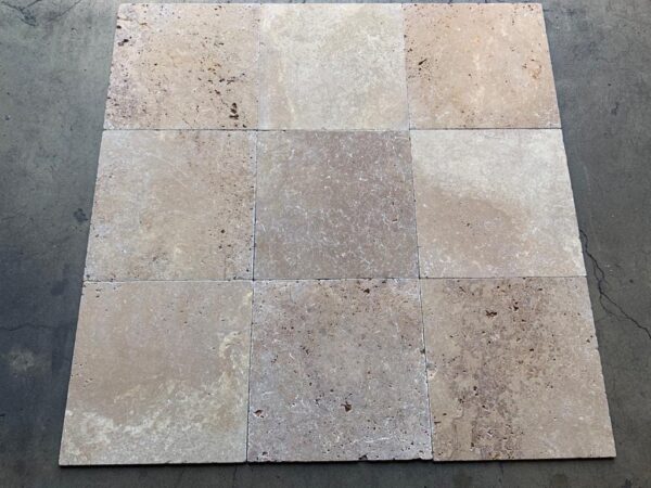 Noce Tumbled 16x16 Travertine Tile 1