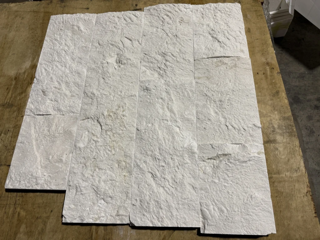 Cardinal Beige Split-Face Limestone Veneer 6