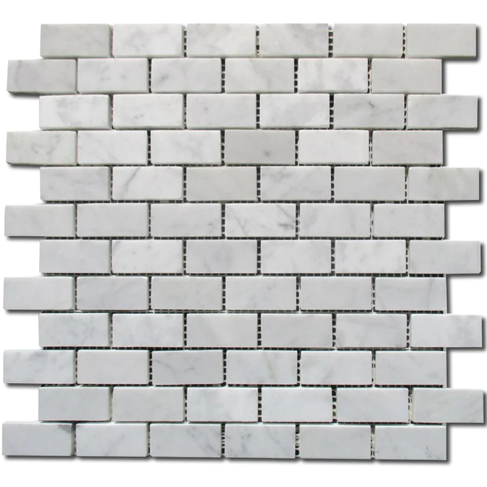 Carrara White Marble Brick Mosaic